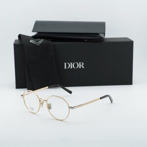 Dior CD DIAMONDO R3U B300 Oval Titanium Eyeglasses 50mm - Gold